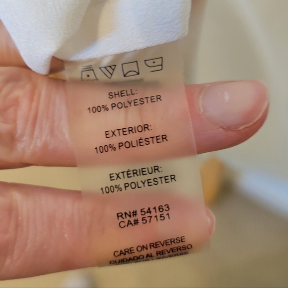 Karl Lagerfeld Women's White Ruffle Top Large - Picture 6 of 7